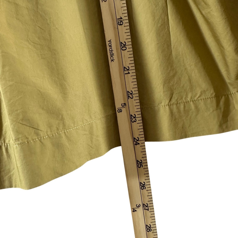 Madewell Womens L Cotton Button Front Utility Shirt Olive Mustard Long Sleeve - Picture 6 of 7